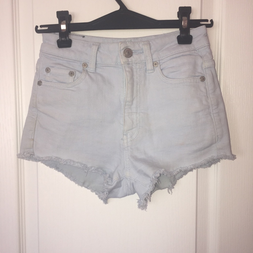 Aritzia Talula Light Blue Denim Shorts